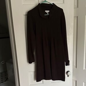 Elegant Brown Women's Dress cotton/cashmere